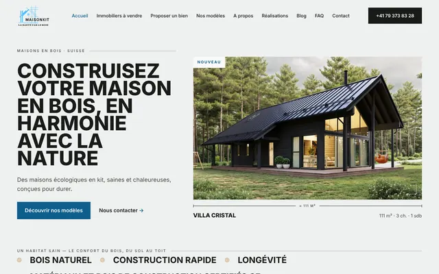 Client website: Eco-friendly kit houses