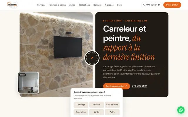 Site réalisé : Artisan du bâtiment