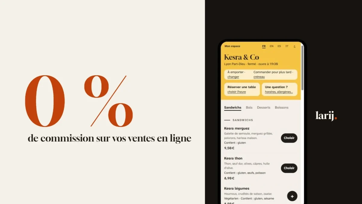 Logiciel de restaurant sans commission : commande en ligne, réservation, hygiène et réseau dans un seul outil